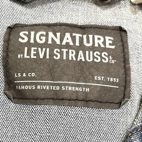Levi's Strauss Signature Gold Denim Button Up Jean Trucker Jacket Blue Men's 2XL - Picture 13 of 13